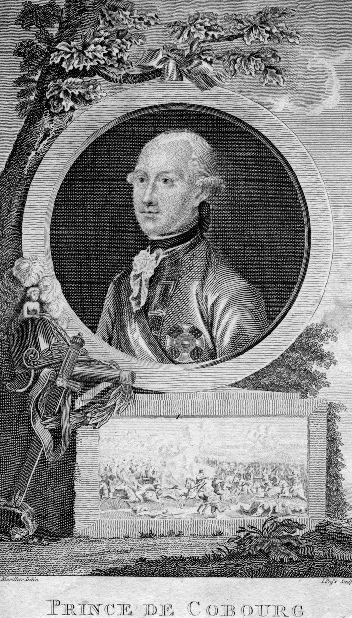 Prins Coburg, berömd tysk general i det heliga romerska riket. av J. Pass