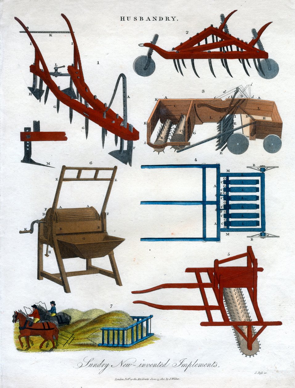 "Diverse nyuppfunna redskap", 1810. av J Pass