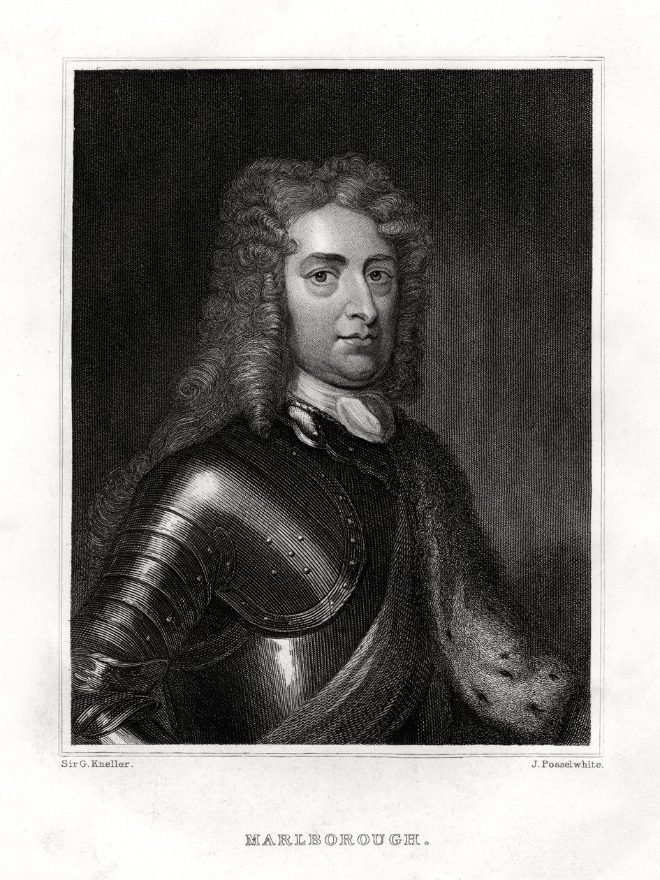 John Churchill, hertigen av Marlborough, engelsk soldat, 1860 av J. Posselwhite