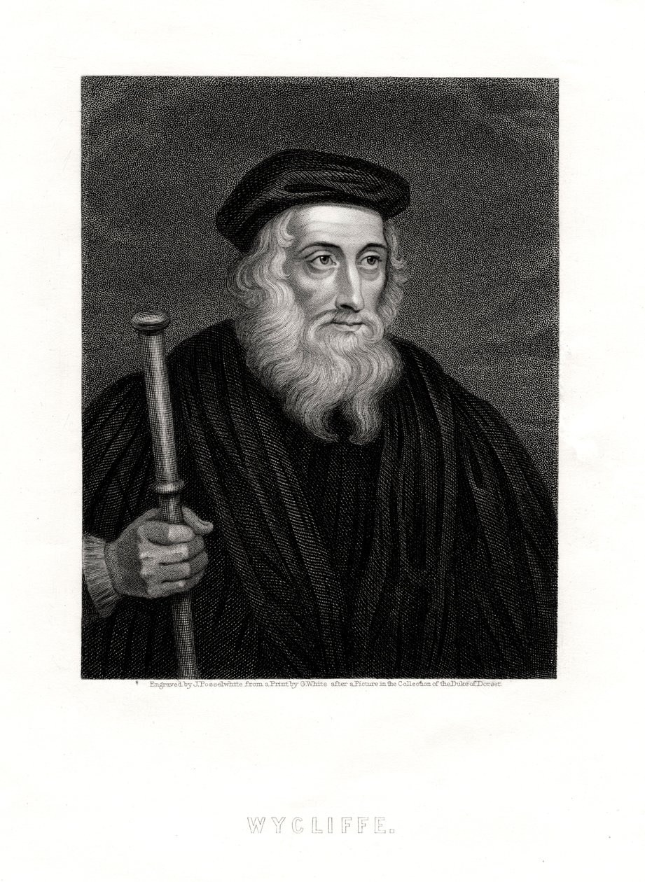 John Wycliffe, engelsk teolog, 1800-talet av J. Posselwhite