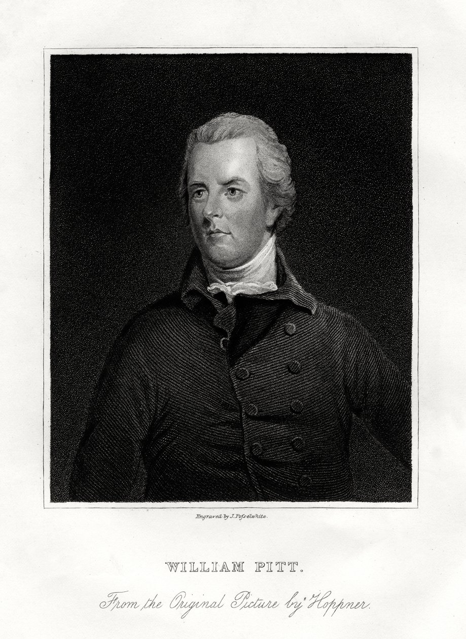 William Pitt den yngre, brittisk statsman, 1800-talet av J. Posselwhite