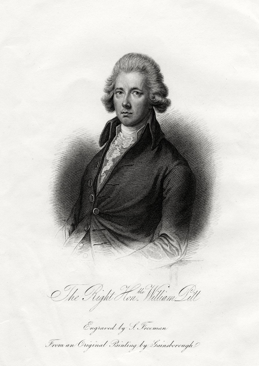 William Pitt den yngre, brittisk statsman, 1800-talet av J. Posselwhite