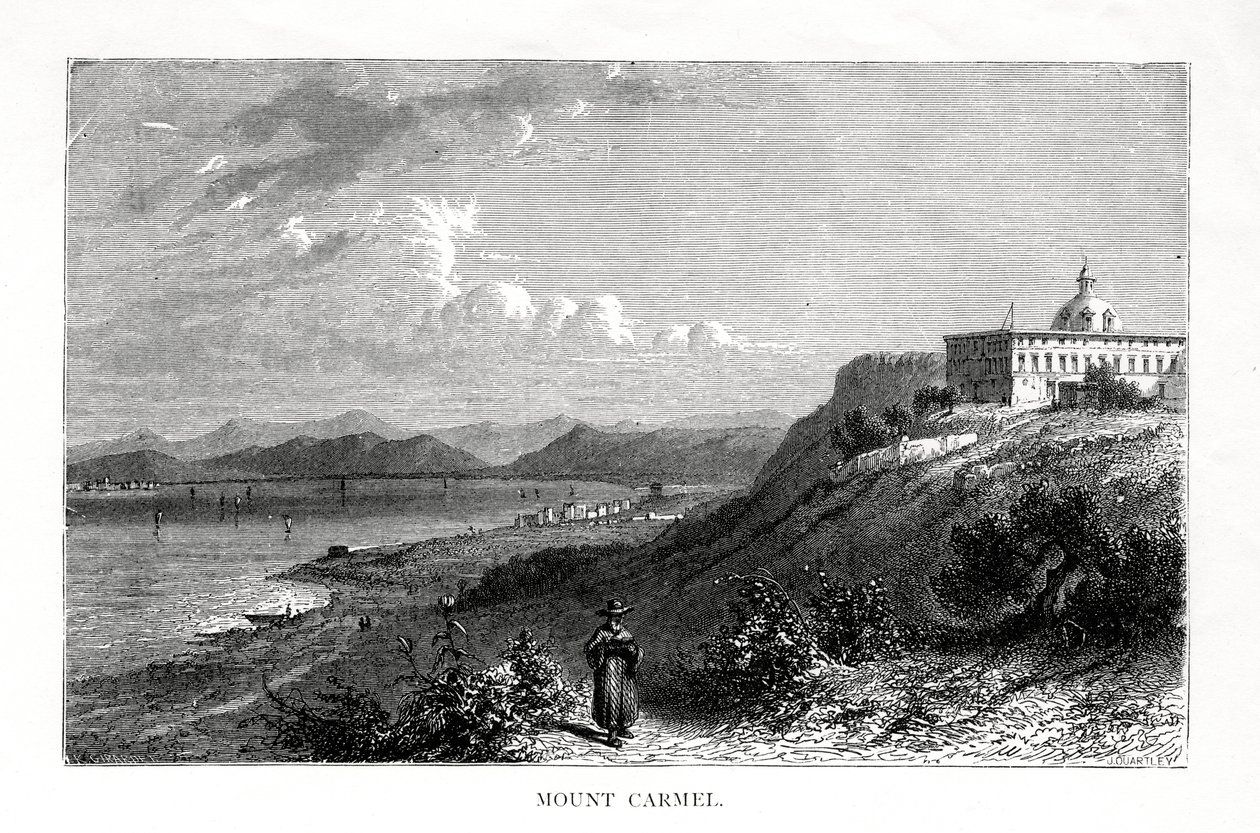 Karmelberget, Israel, 1800-talet. av J. Quartley