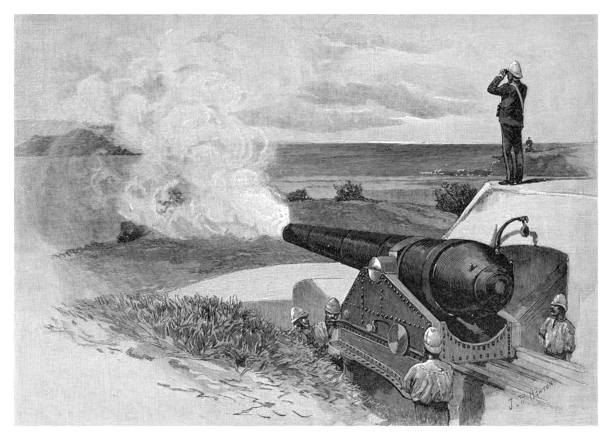 25 tons vapen vid Middle Head, Sydney, New South Wales, Australien, 1886. av J. R. Ashton