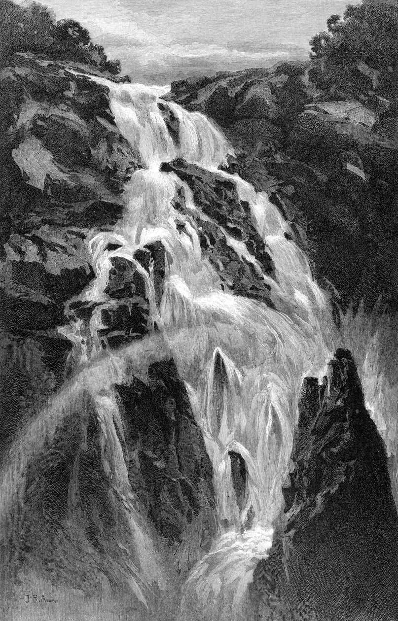 Barron Falls nära Cairns, Queensland, Australien, 1886. av J. R. Ashton