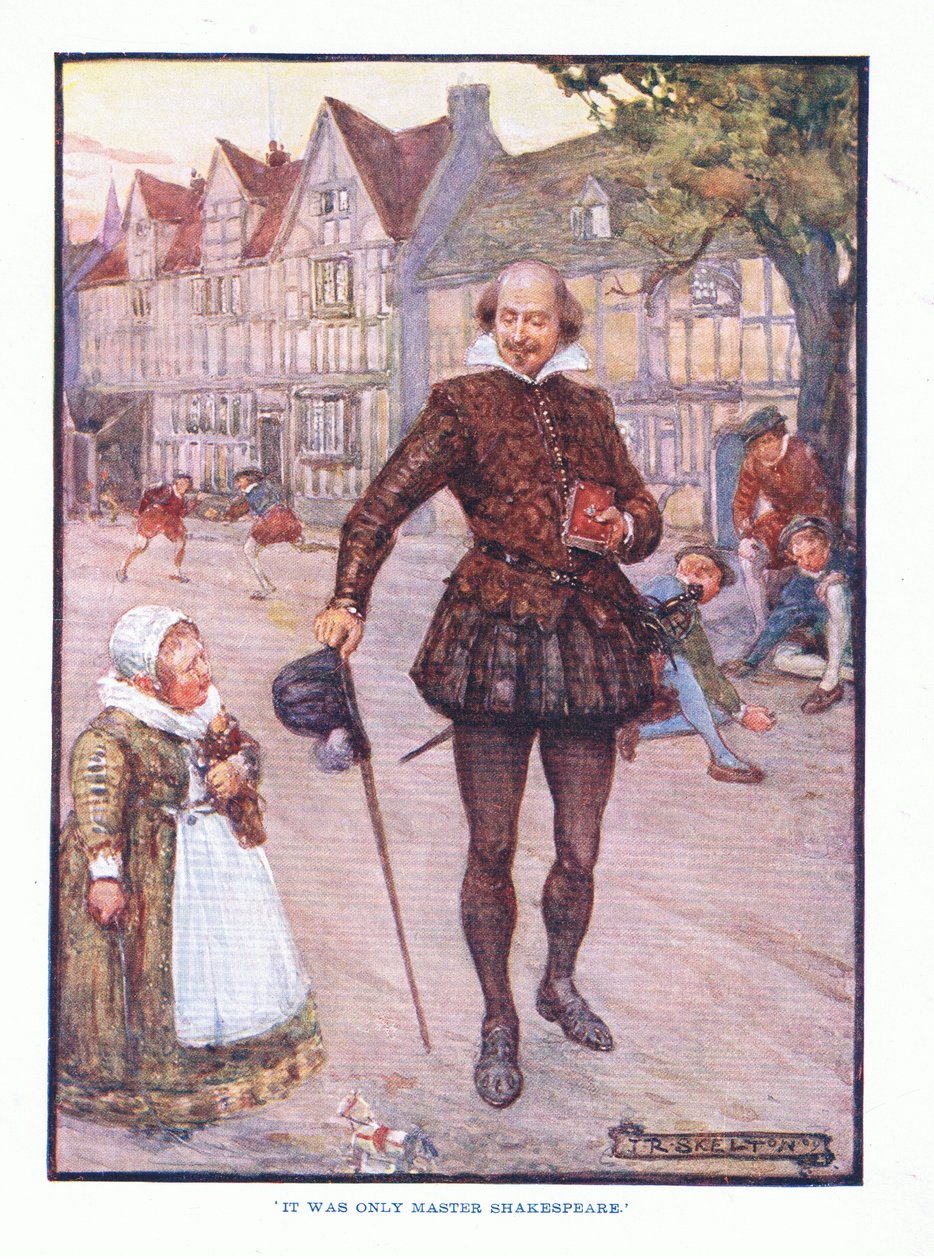 Det var bara mästare Shakespeare, från English Literature pub.av T C & EC Jack, c.1920 av J. R. Skelton