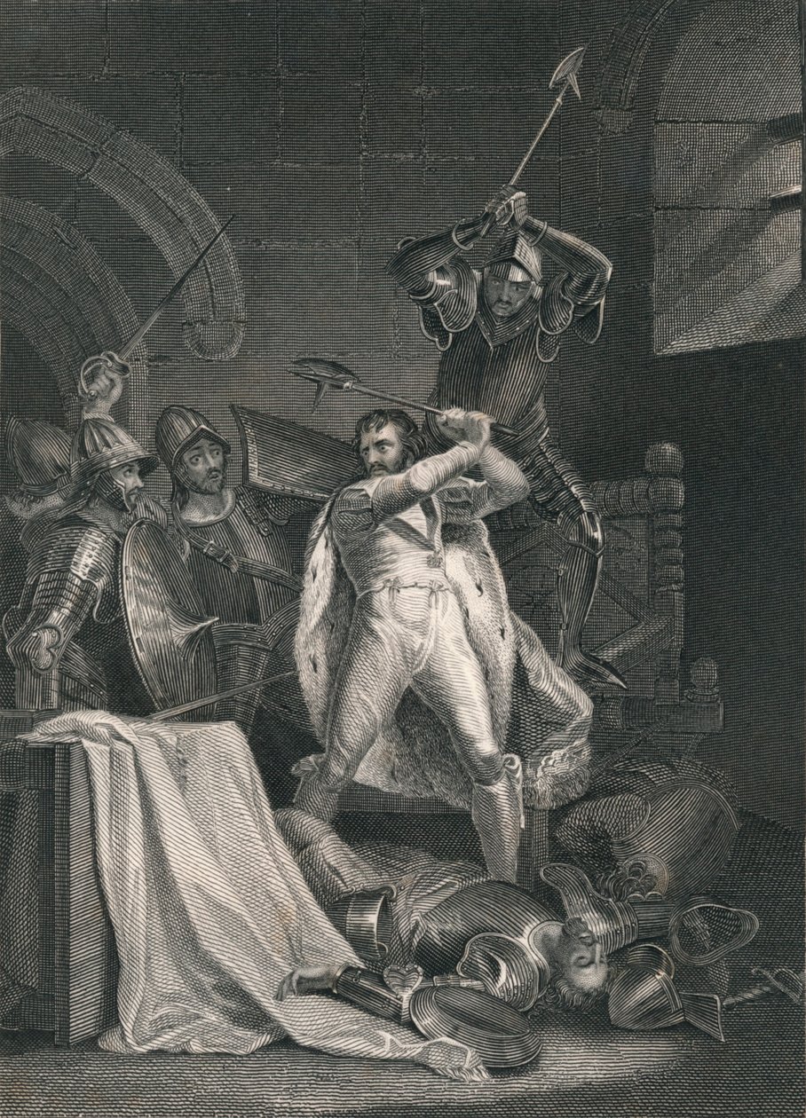 Richard II:s död, 1400, mitten av 1800-talet. av J. Rogers