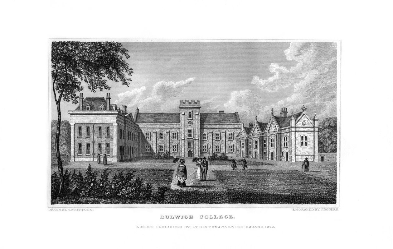 Dulwich College, London, 1829. av J. Rogers