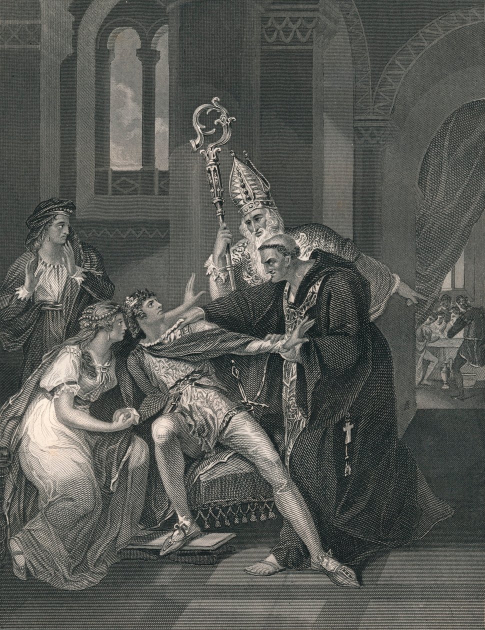 Edwy och Elgiva, mitten av 1800-talet. av J. Rogers