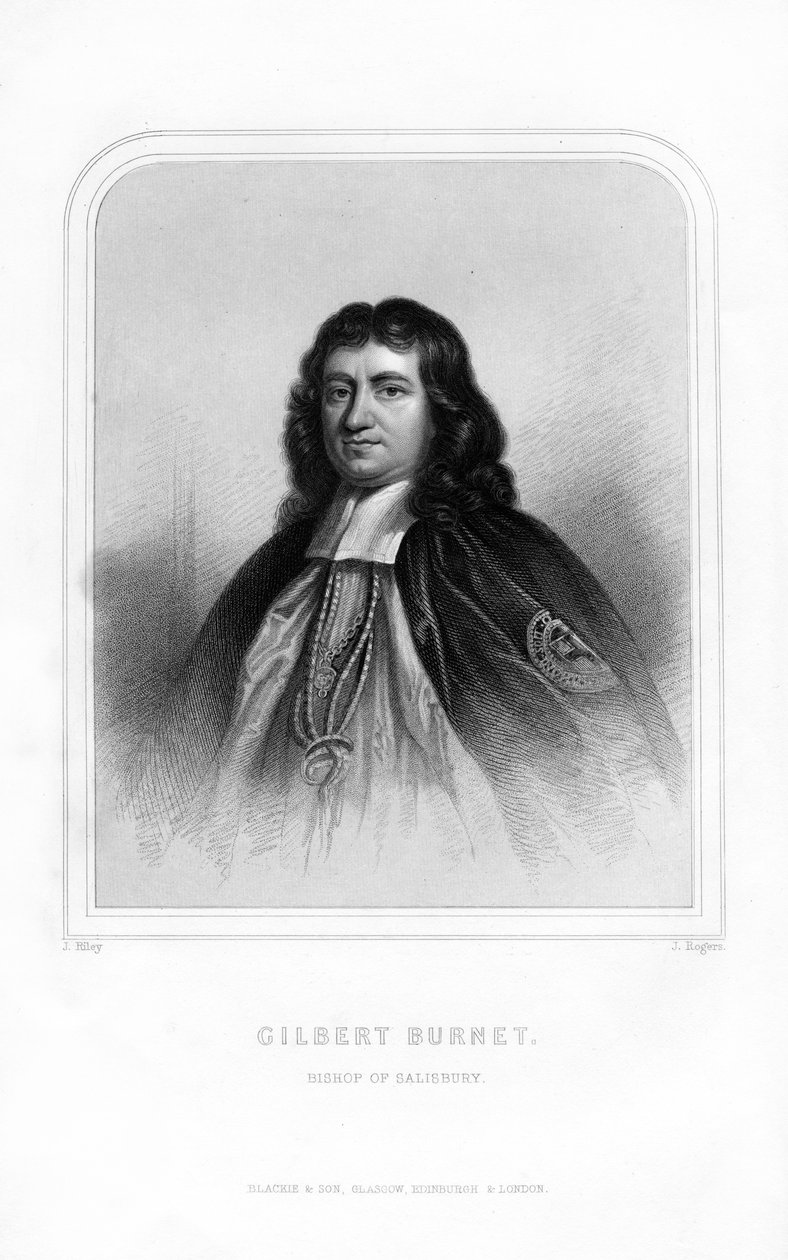 Gilbert Burnet, skotsk teolog och historiker, 1870 av J. Rogers