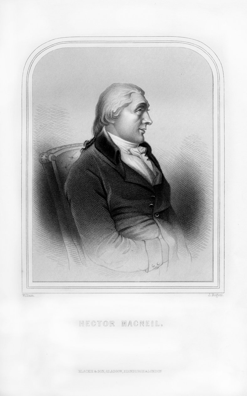 Hector MacNeil, skotsk poet och författare, 1870 av J. Rogers