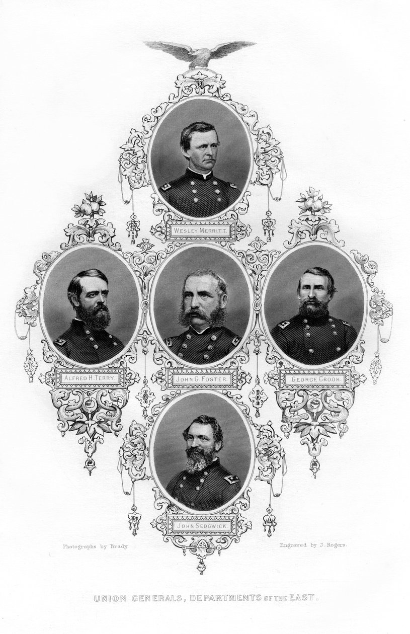 Fackliga inbördeskrigsgeneraler för departementen i öst, 1862-1867. av J. Rogers
