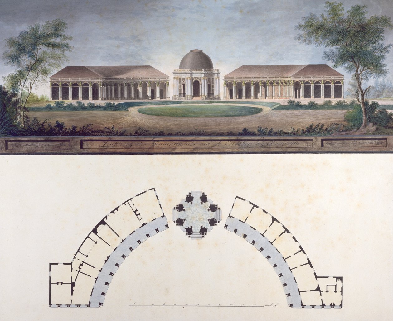 Solens tempel i Bayreuths eremitage ca 1780 (wc på papper) av J. Saher