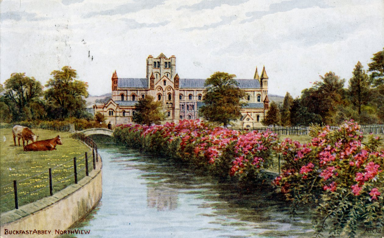 Buckfast Abbey, norrut, Devon. av J Salmon