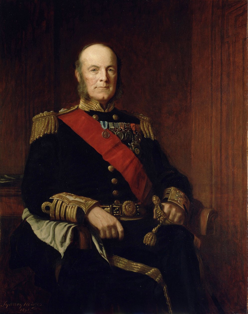 Porträtt av amiral Arthur Hood av J. Sydney Willis Hodges