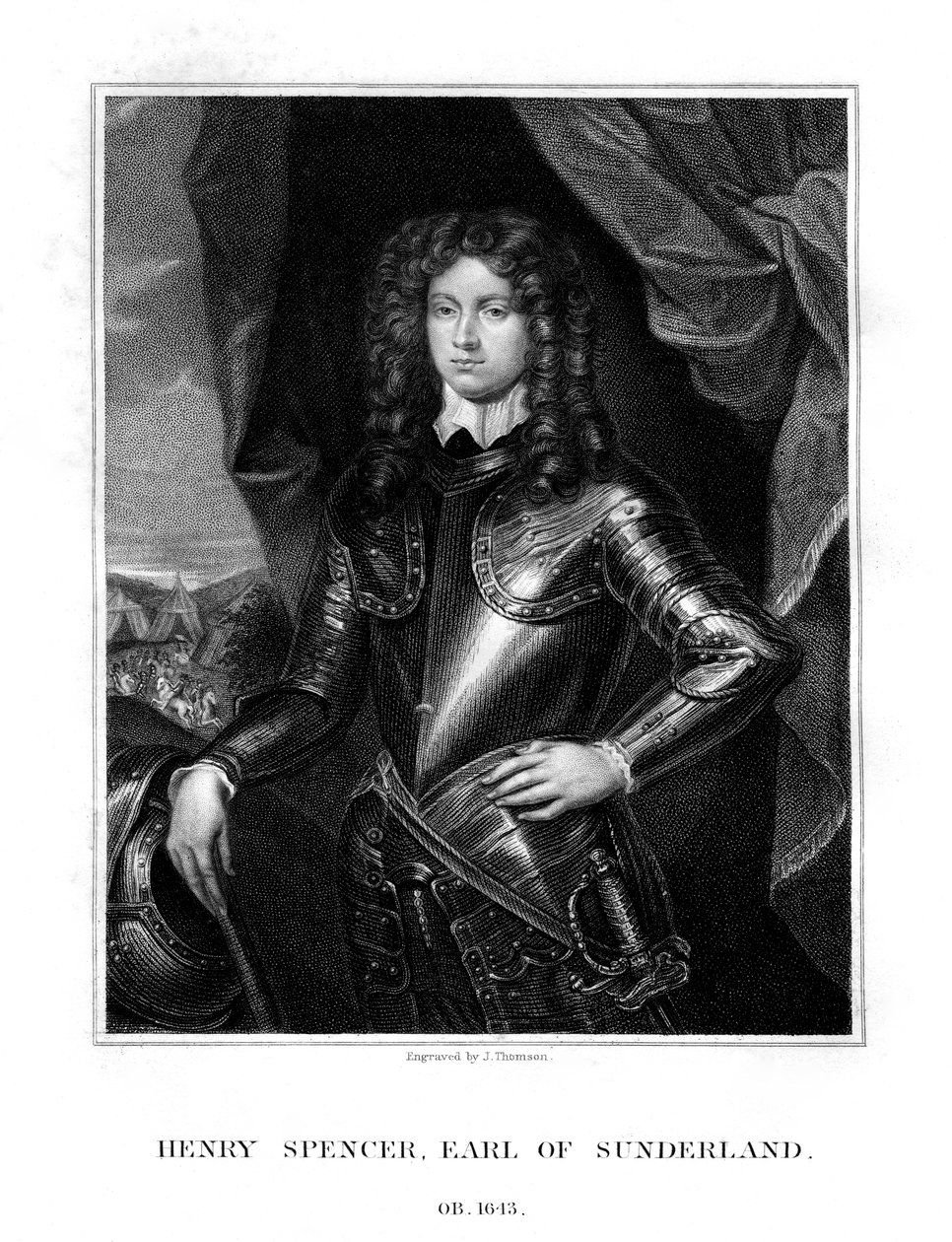 Henry Spencer, 1:e jarl av Sunderland, engelsk soldat, 1823. av J. Thomson