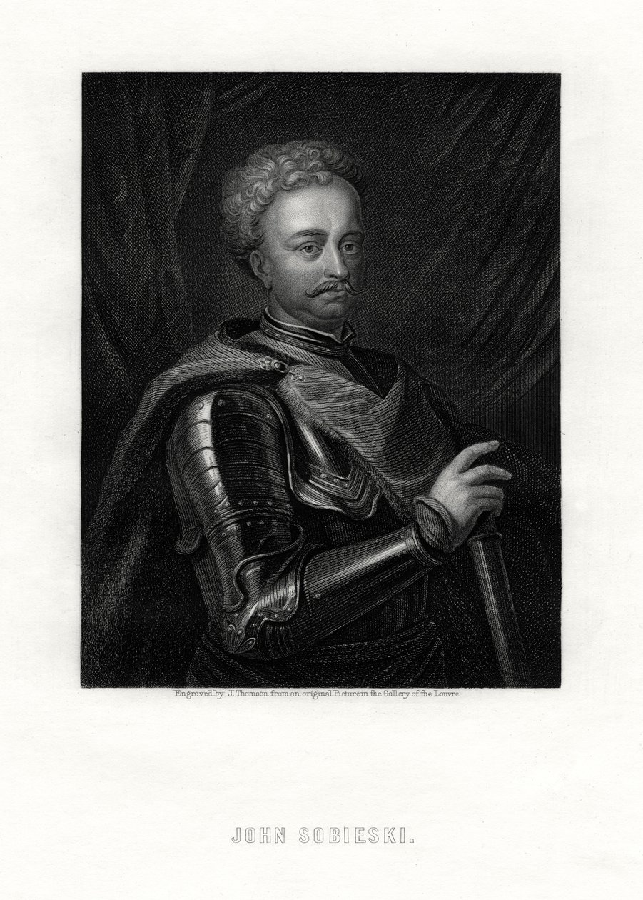 Jan III Sobieski, monark av polsk-litauiska samväldet, 1800-talet av J. Thomson