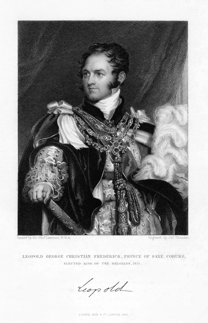 Leopold av Sachsen-Coburg och Gotha, 1831. av J. Thomson