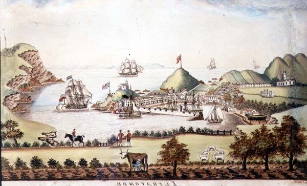 Utsikt över Ilfracombe, Devon, 1842 (penna och wc) (par 72970) av J Walters