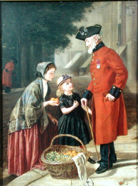The Chelsea Pensioner (olja på duk) av J. Wighton