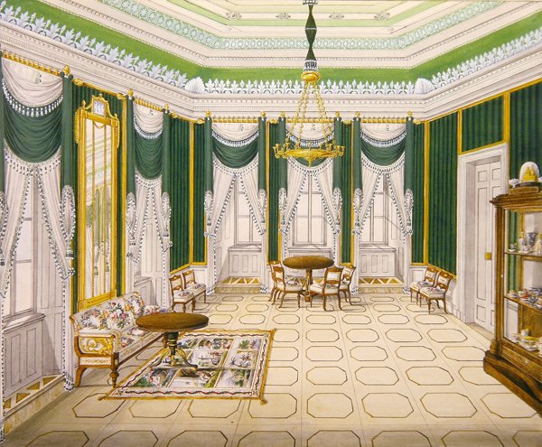 Interiör salongen i Schloss Ballenstedt, Saxe-Anhalt av J. Willing