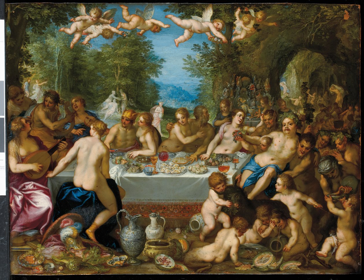 Gudarnas högtid: Bacchus och Ariadnes äktenskap av J. and Rottennhammer Hans I Brueghel