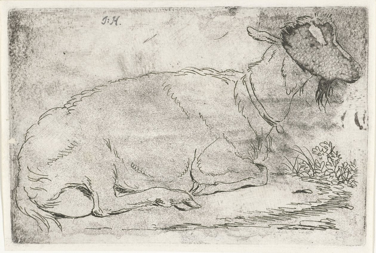liggande get av Jabes Heenck (signed by artist)