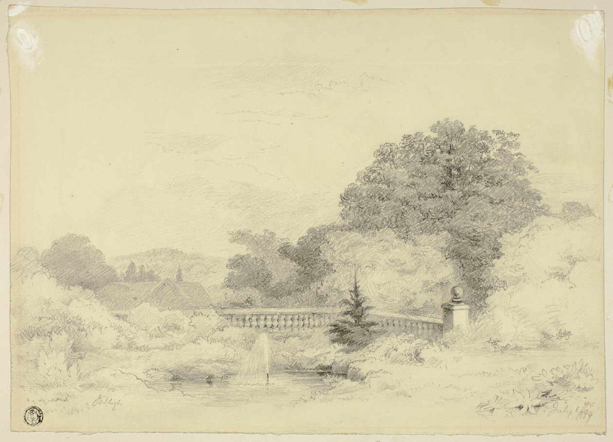 Balustrad och fontän, Saint Anne