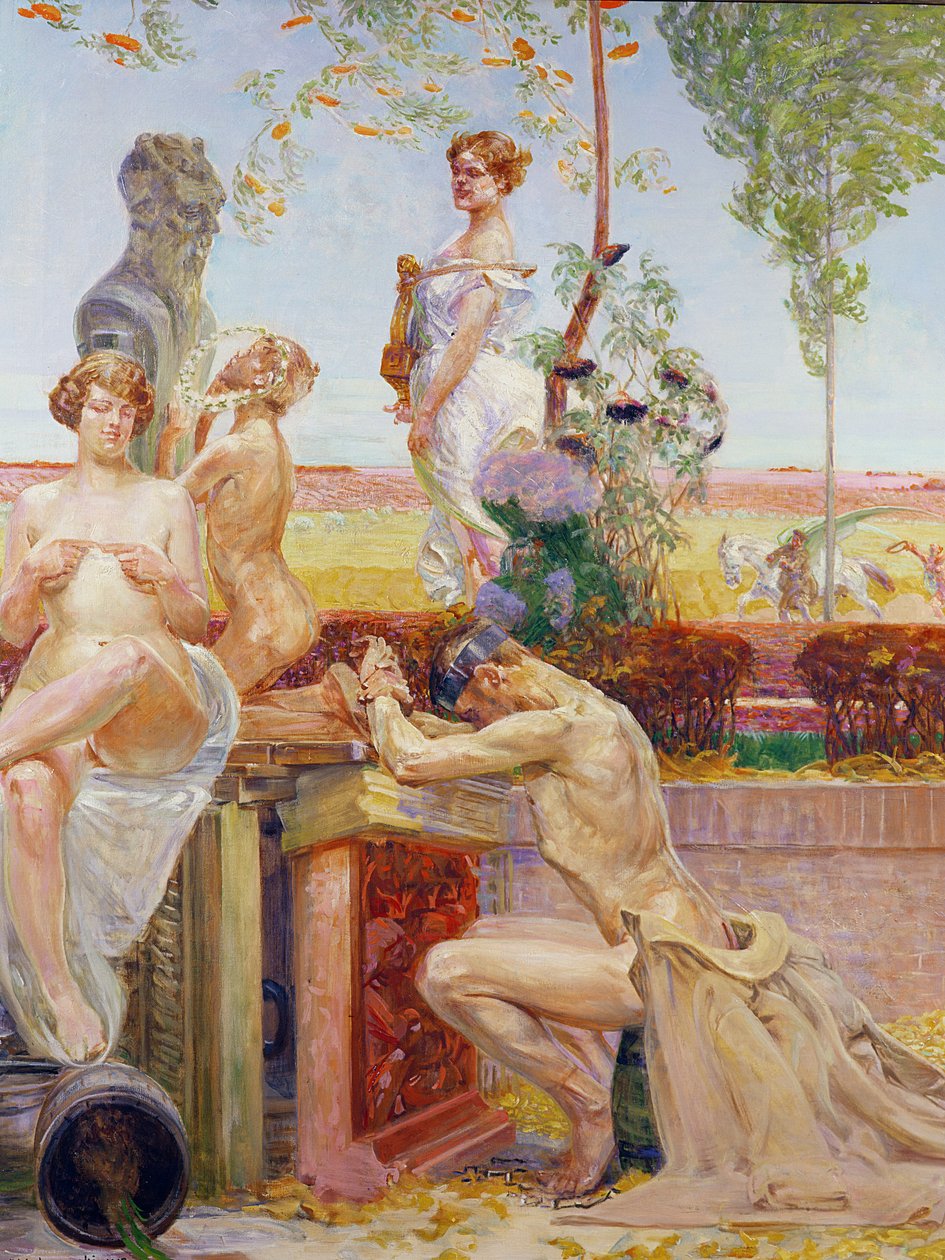 Allegoriska figurer, 1913 av Jacek Malczewski