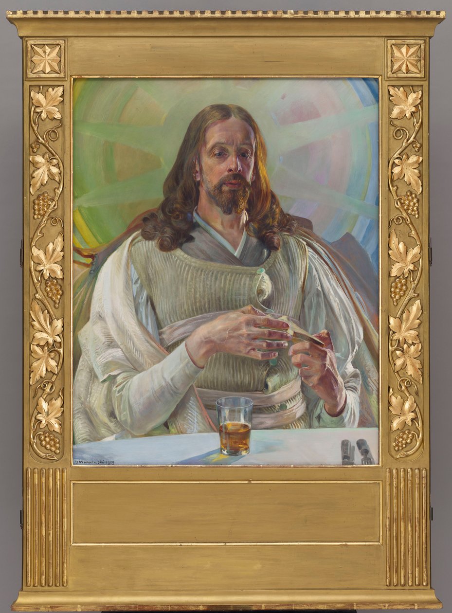 Kristus i Emmaus - mittdelen av en triptyk av Jacek Malczewski