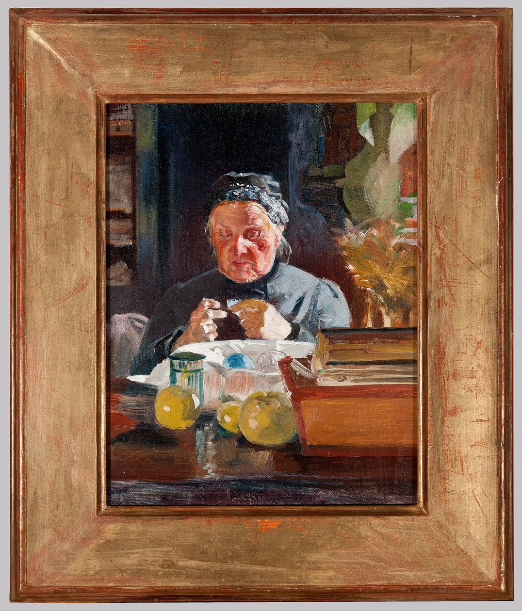 Kvinna vid bordet, skiss av Jacek Malczewski