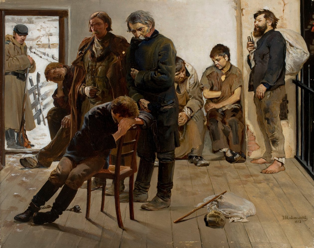 Under fångtransporten (Fångar) av Jacek Malczewski