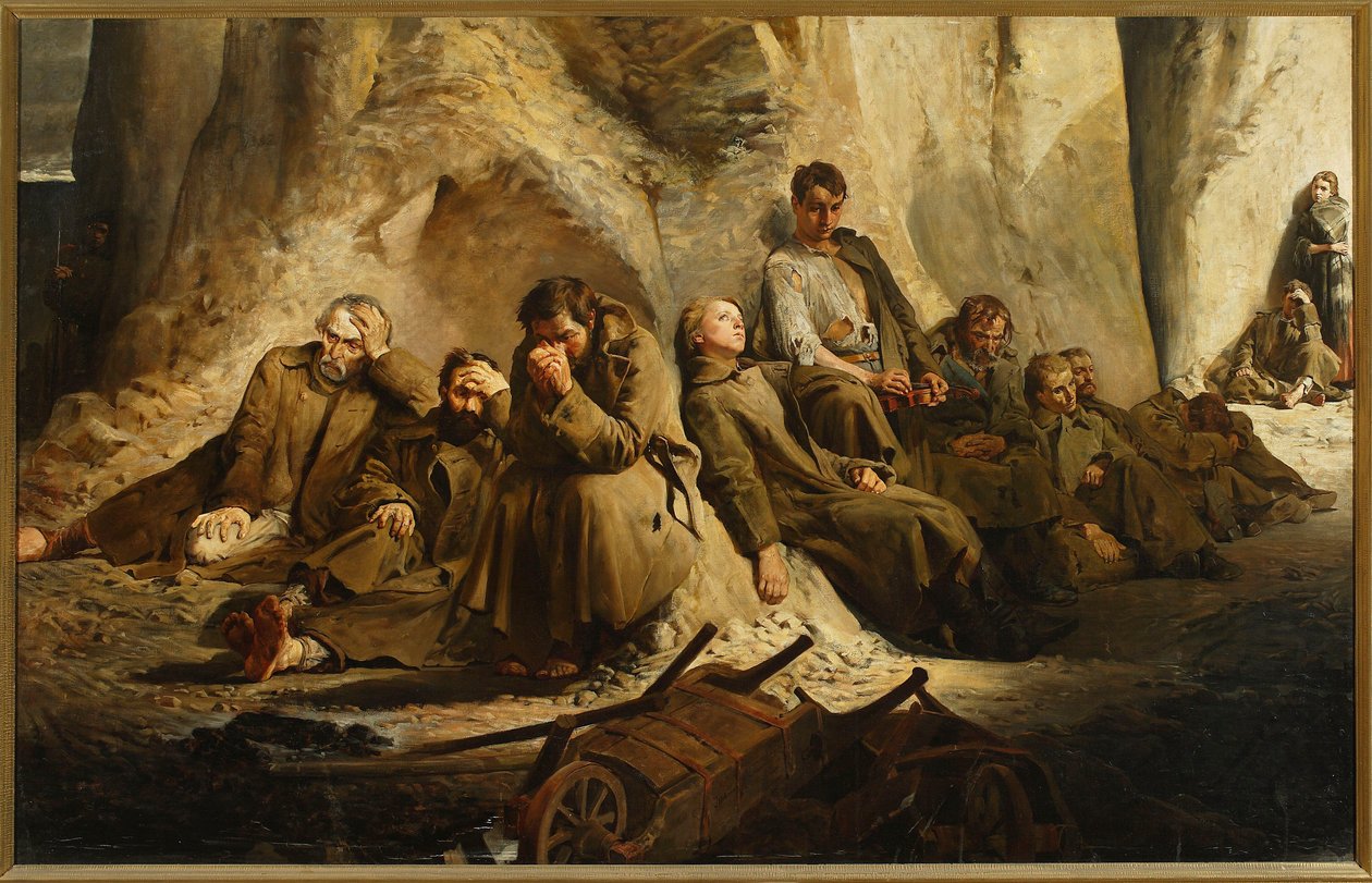 Söndag i gruvan (Vila i gruvan) av Jacek Malczewski