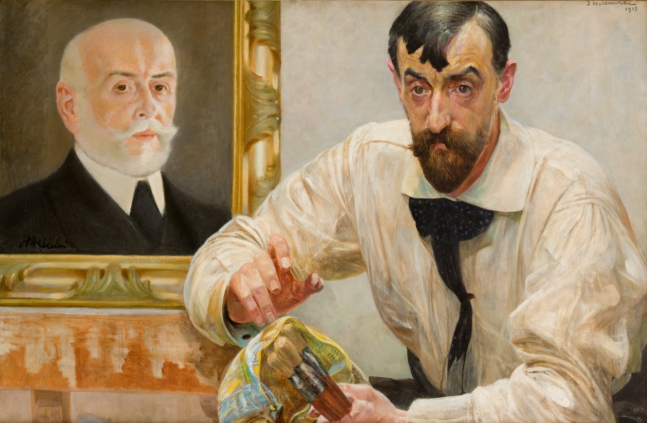 Porträtt av målaren Stanisław Dębicki av Jacek Malczewski