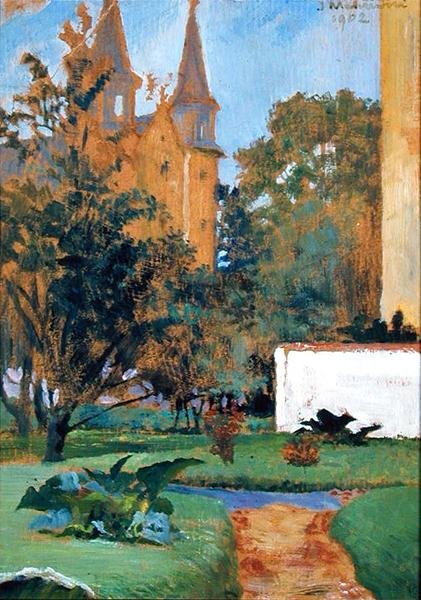 Karmelitkyrkans trädgård, Krakow av Jacek Malczewski