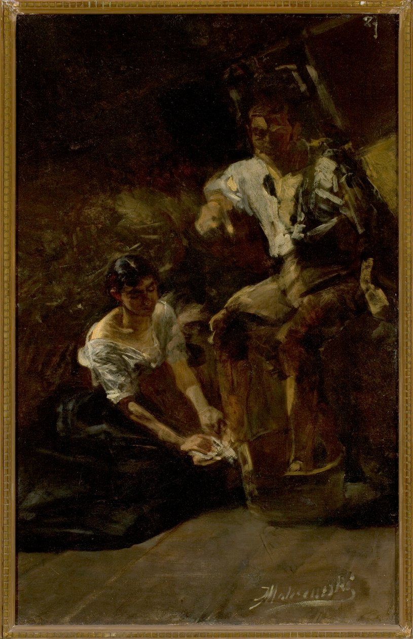 Fottvagning (sibirisk scen) av Jacek Malczewski