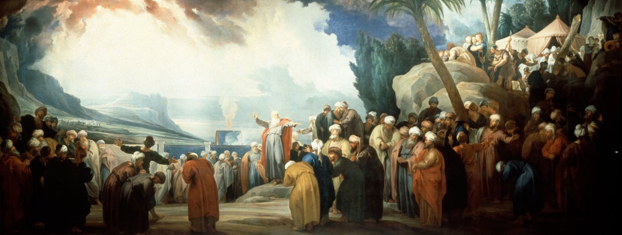 Moses väljer rådet av sjuttio äldste av Jacob de Wit
