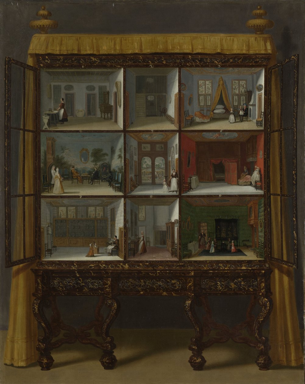 Dockhus av Petronella Oortman, c.1710 olja på duk av Jacob Appel