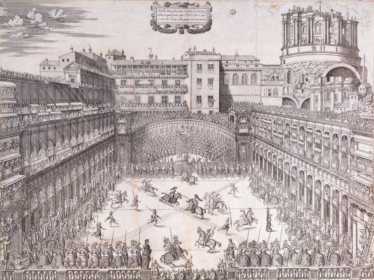 Joust i Vatikanen, i Cortile de Belvedere av Jacob Binck