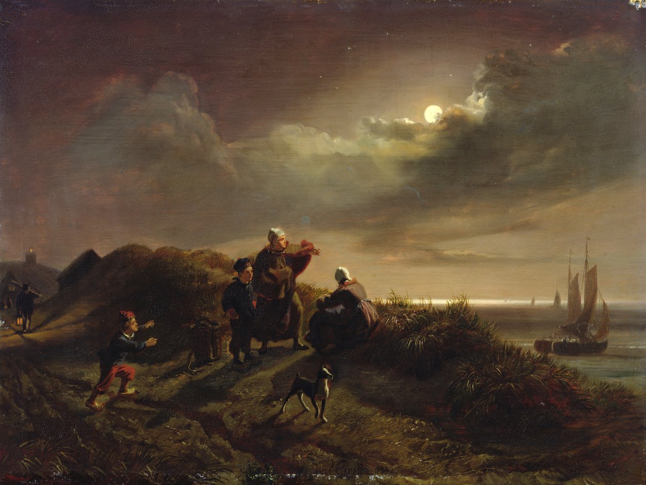 På kusten nära Scheveningen, 1842 av Jacob Gensler