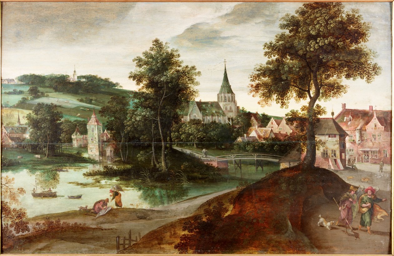 Tobias och ängeln, 1567 av Jacob Grimmer