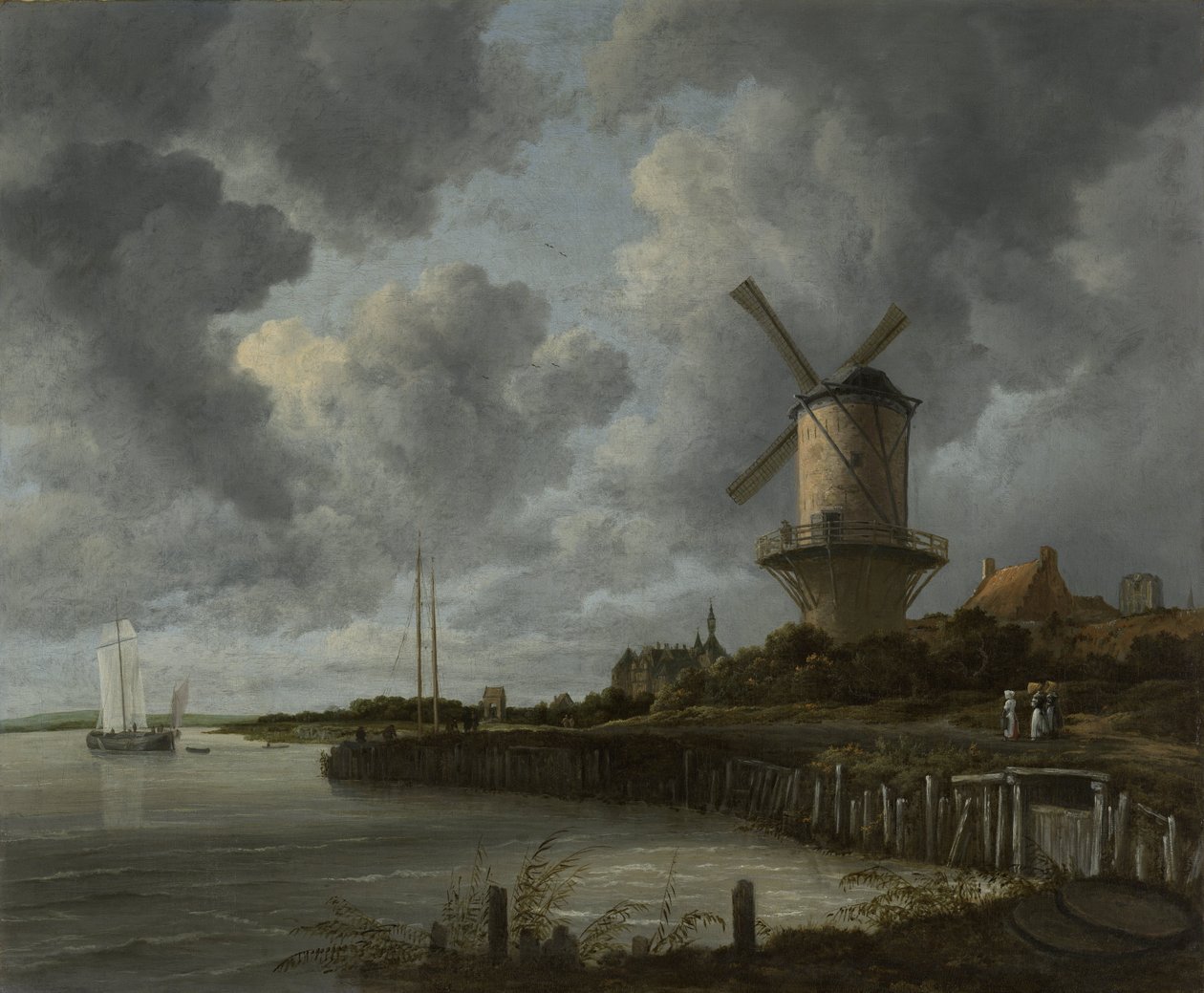 Väderkvarnen i Wijk Duurstede, ca 1668-70 av Jacob van Ruisdael