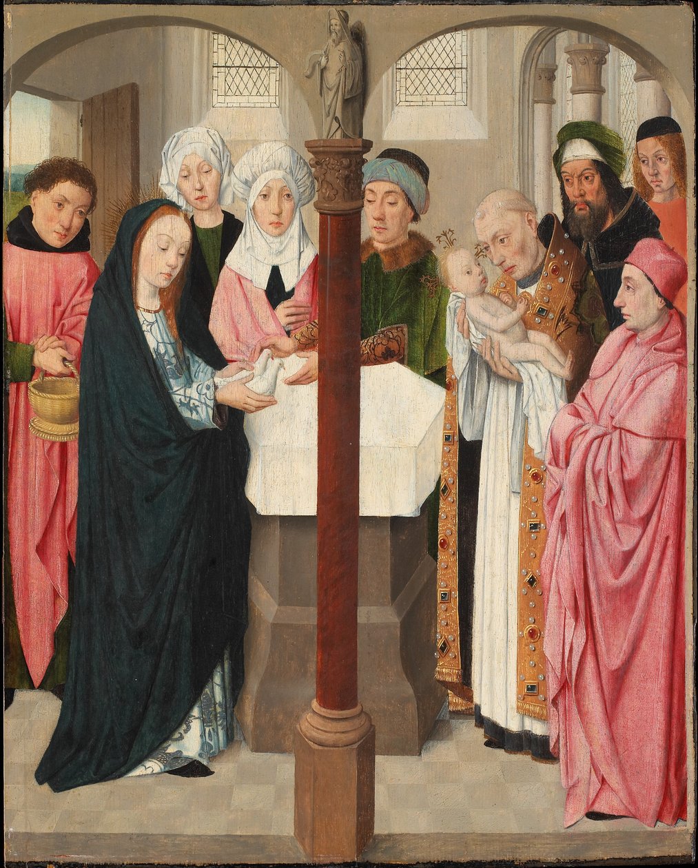 Presentationen i templet, ca 1490-1500 (olja och tempera på panel) av Jacob Jansz.