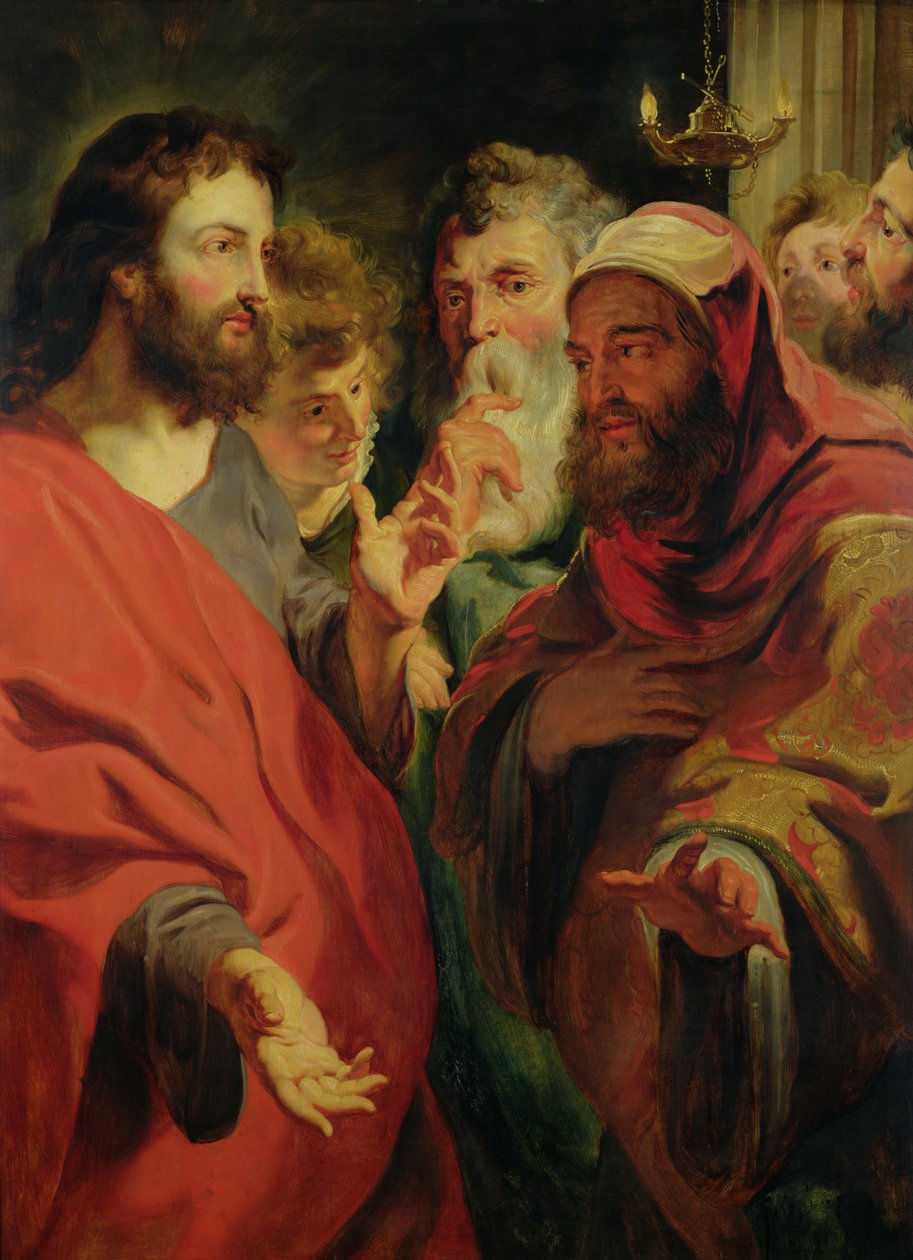 Kristus undervisar Nikodemus av Jacob Jordaens
