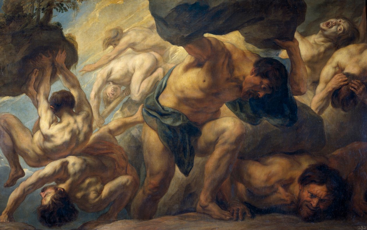 Titanernas nederlag, 1678 av Jacob Jordaens