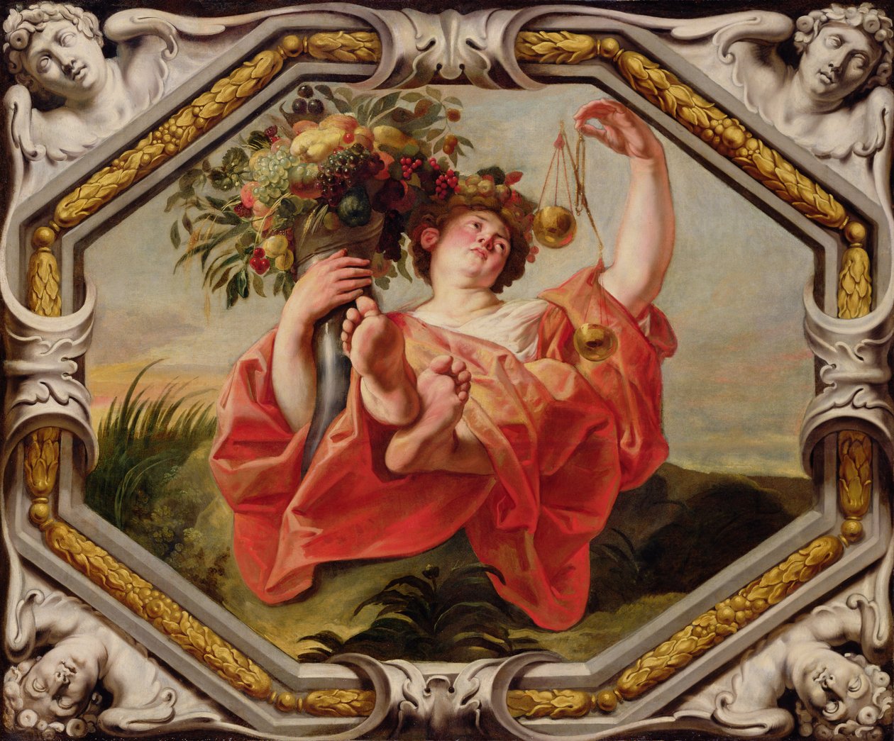 Libra, mai Faailoga o le Zodiac (vaai foi i le 196701 i le 196711) swed av Jacob Jordaens