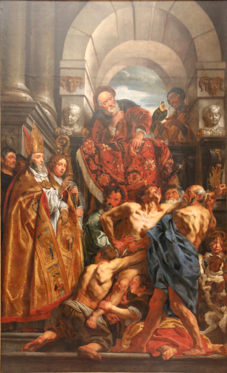 Saint Martin helar en poddede av Jacob Jordaens