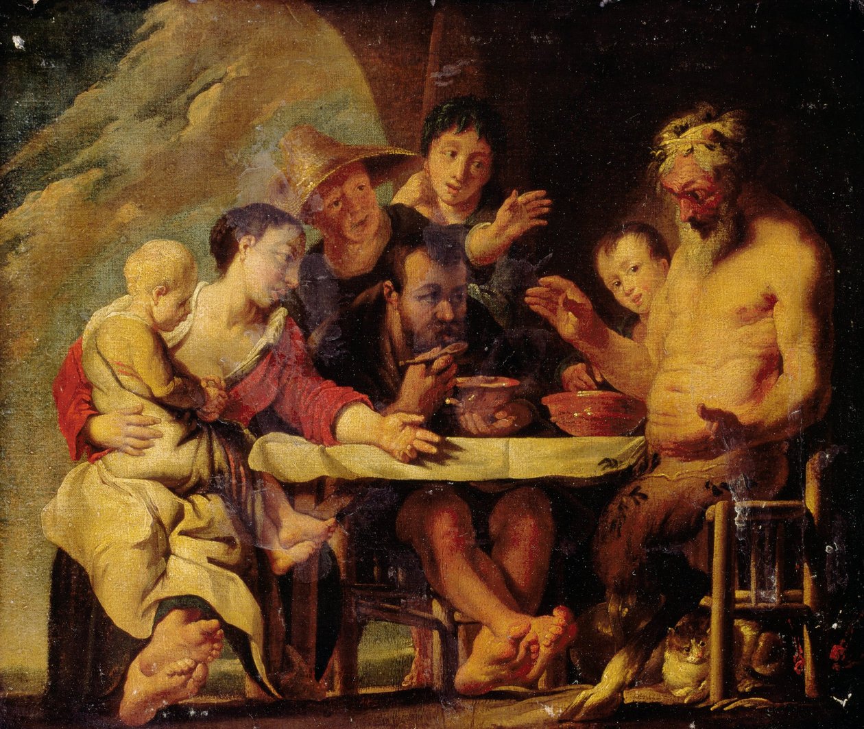 Satyr och bönder av Jacob Jordaens