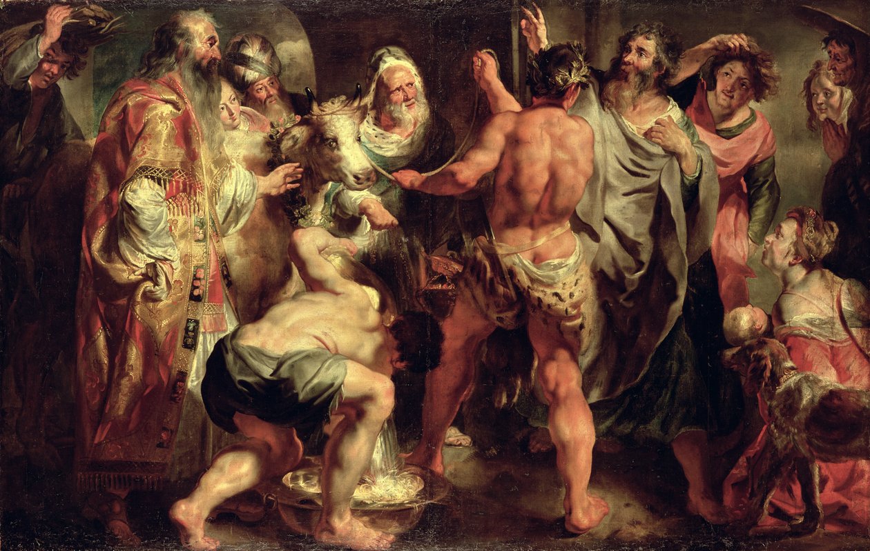 Apostlarna, den helige Paulus och den helige Barnabas i Lystra av Jacob Jordaens