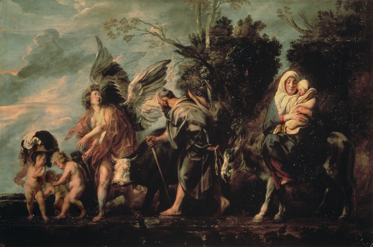 Flygningen till Egypten, 1600-talet av Jacob Jordaens